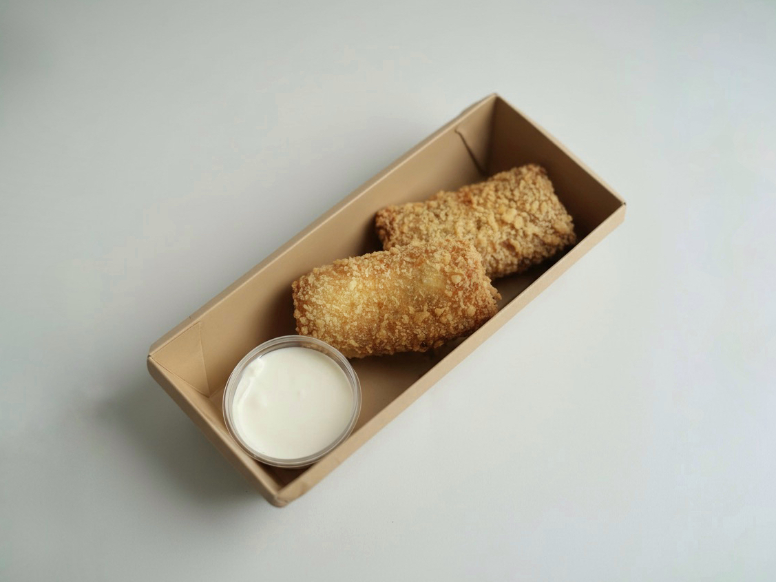 Блины во фритюре с уткой