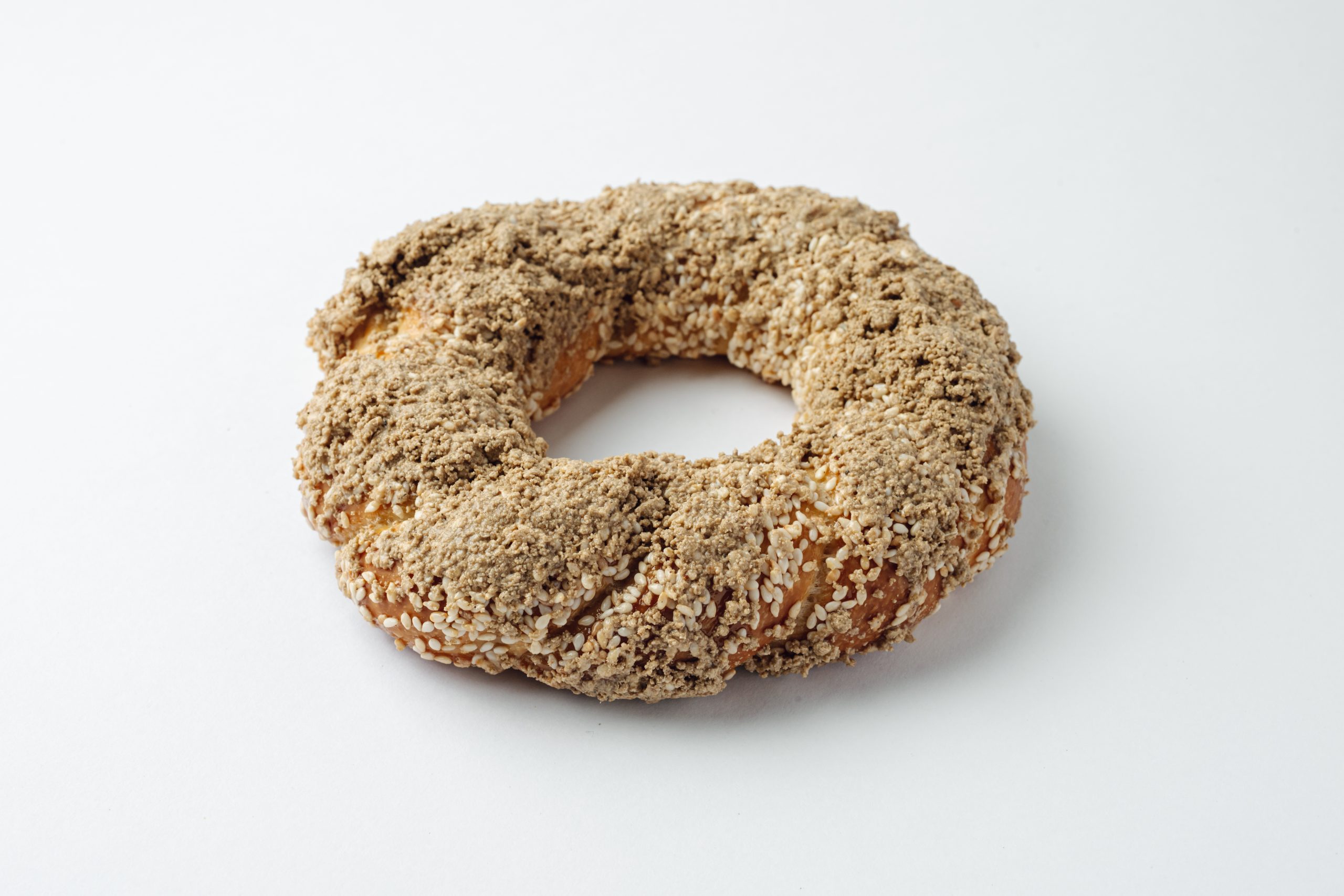 Турецкий хлеб "Симит" с халвой